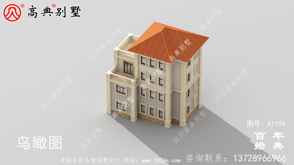 新農村復式四層別墅帶露臺設計圖紙__新農村別墅戶型圖設計