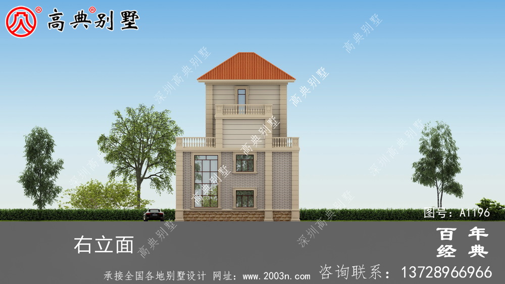 新農村復式四層別墅帶露臺設計圖紙__新農村別墅戶型圖設計