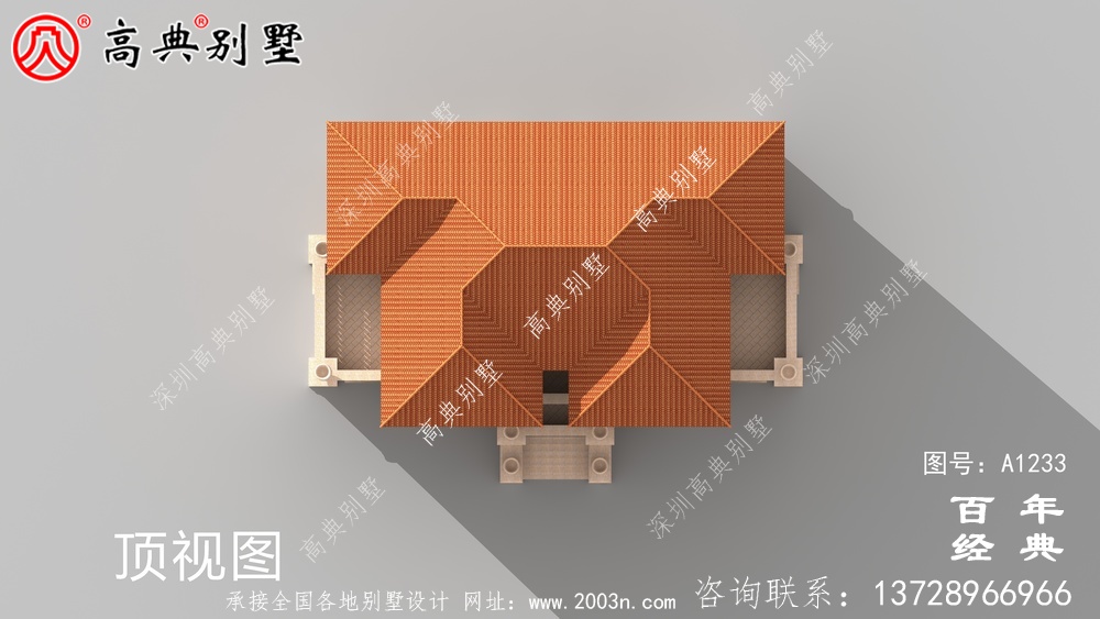 豪華三層復式雙拼大別墅設計工程圖紙_鄉村雙拼別墅自建房設計圖