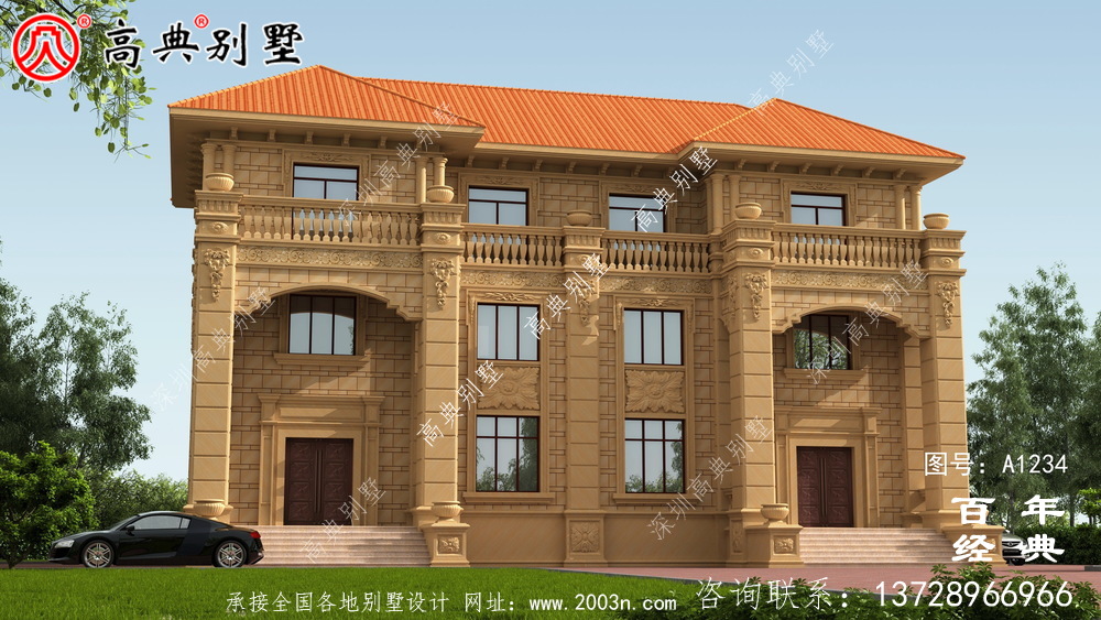 大氣三層歐式雙拼別墅設計工程圖紙_鄉村雙拼別墅自建房設計圖 大氣三層歐式雙拼別墅設計工程圖紙_鄉村雙拼別墅自建房設計圖