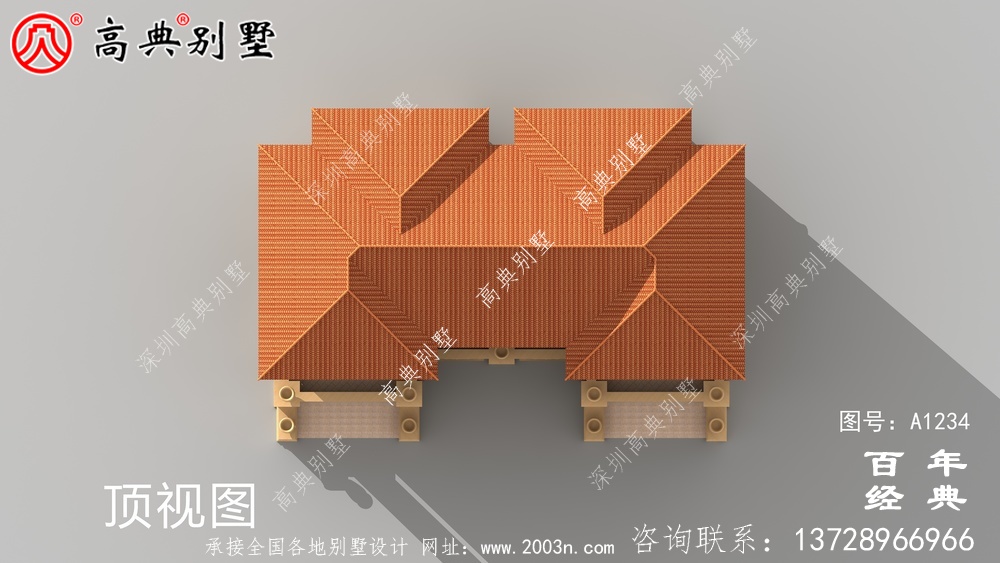 大氣三層歐式雙拼別墅設計工程圖紙_鄉村雙拼別墅自建房設計圖