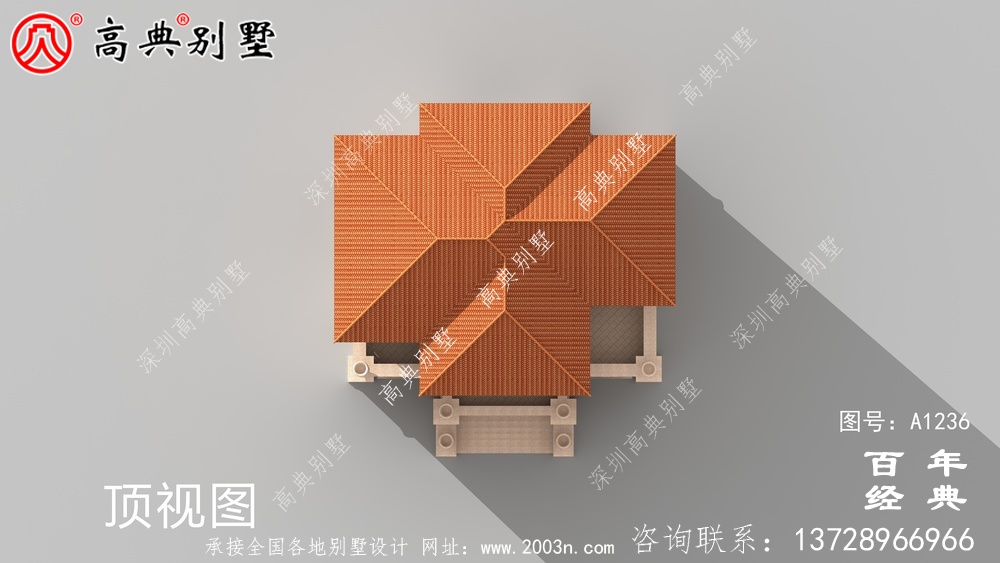 歐式古典三層帶陽臺別墅設計工程圖紙_三層別墅圖紙