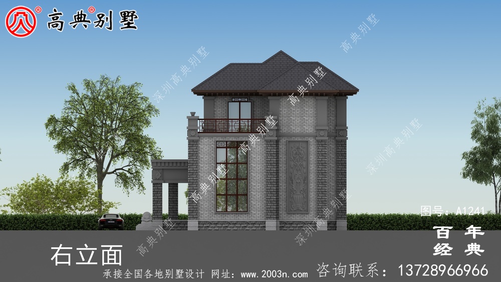 新中式三層歐式復式大別墅設計工程圖紙及設計效果圖_別墅設計圖紙