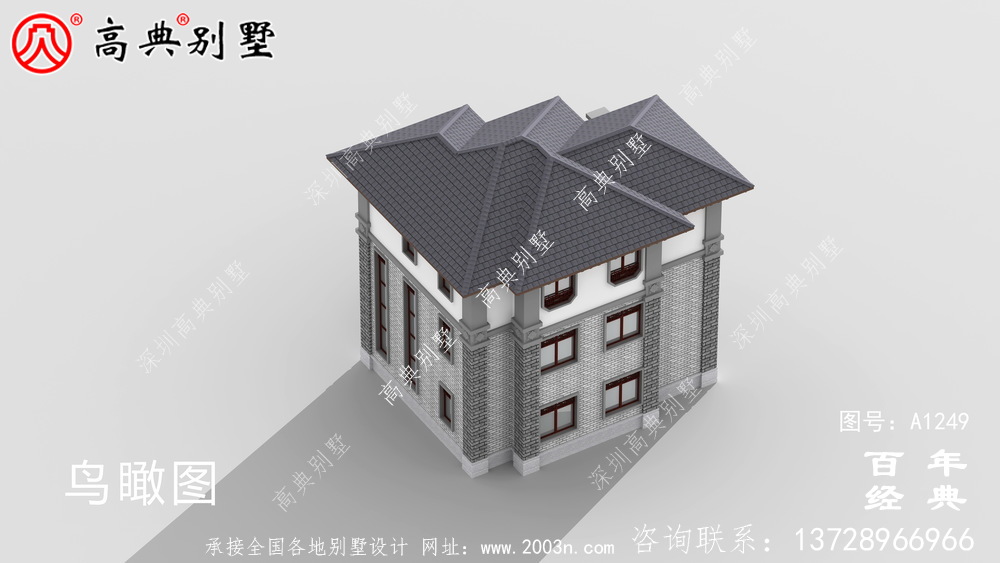 新中式三層復(fù)式農(nóng)村別墅設(shè)計(jì)圖紙及效果圖_三層別墅外觀效果圖