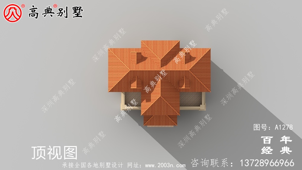 復式三層歐式小別墅效果圖及施工圖_新農村別墅戶型圖設計
