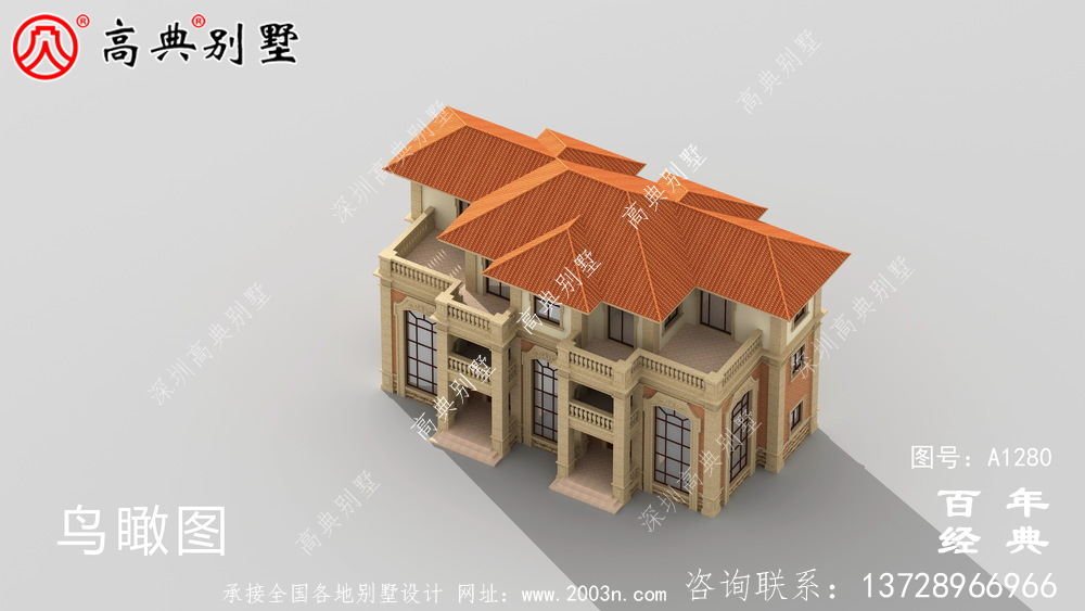 歐式三層復式小別墅雙拼別墅設計圖紙_農村三層別墅圖紙
