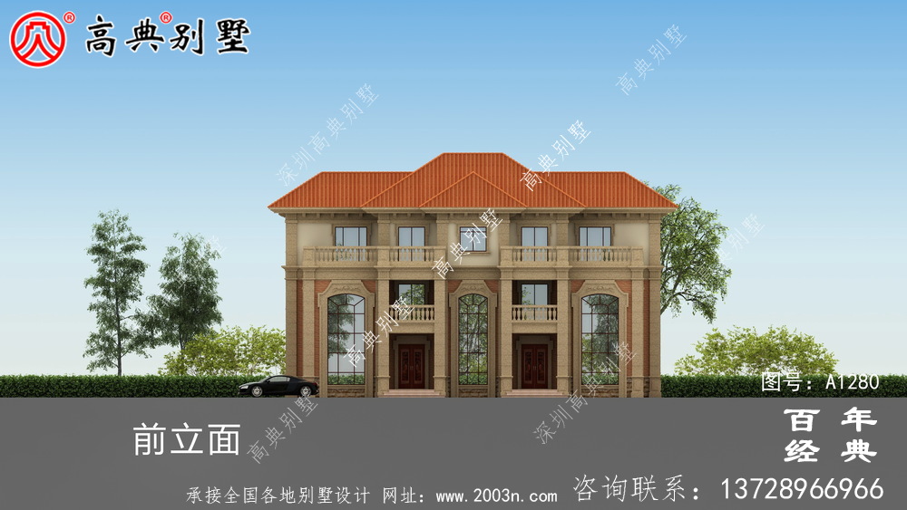 歐式三層復式小別墅雙拼別墅設計圖紙_農村三層別墅圖紙