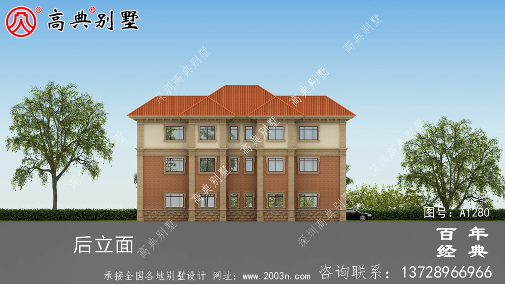 歐式三層復式小別墅雙拼別墅設計圖紙_農村三層別墅圖紙