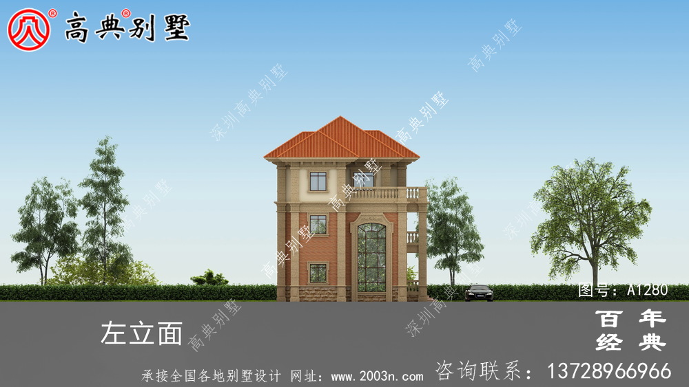 歐式三層復式小別墅雙拼別墅設計圖紙_農村三層別墅圖紙