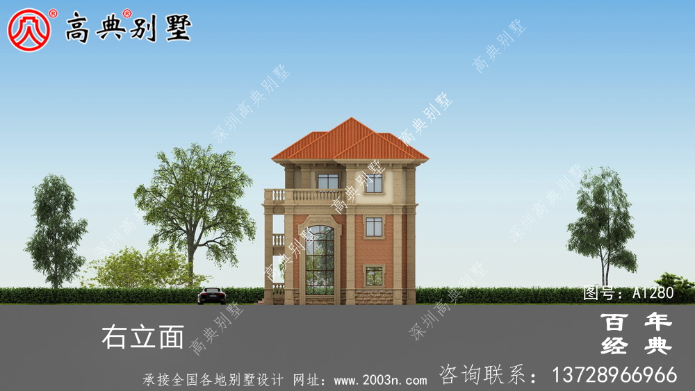 歐式三層復式小別墅雙拼別墅設計圖紙_農村三層別墅圖紙