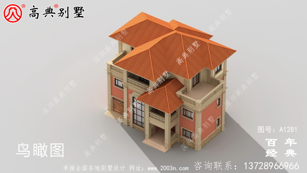 歐式三層復式帶車庫別墅設計圖紙_農村三層別墅圖紙