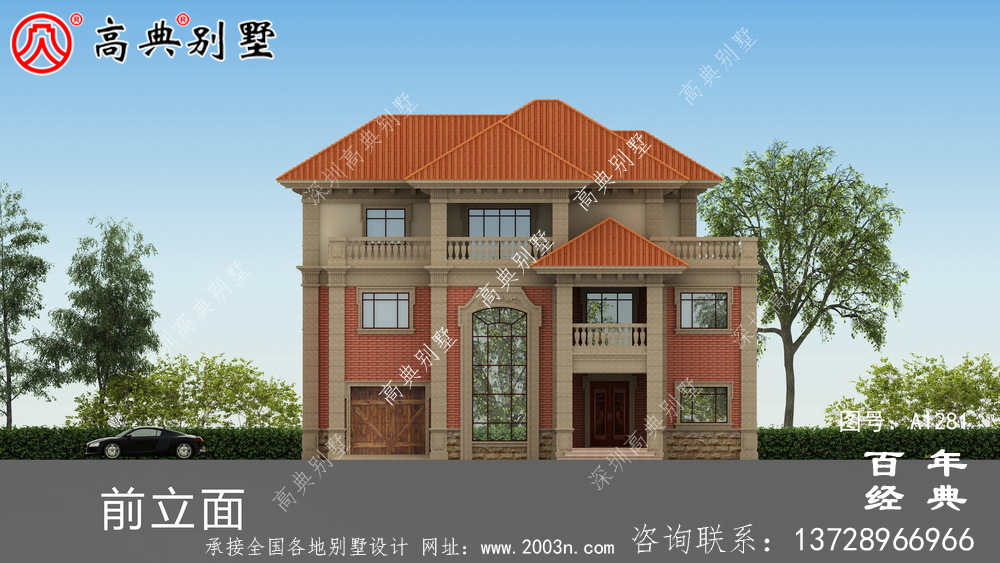 歐式三層復式帶車庫別墅設計圖紙_農村三層別墅圖紙