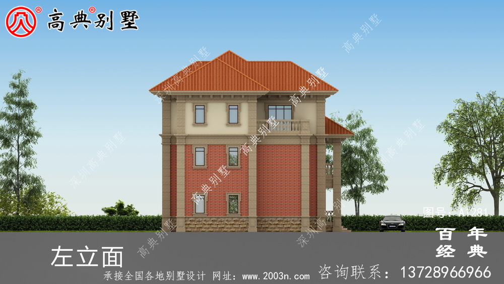 歐式三層復式帶車庫別墅設計圖紙_農村三層別墅圖紙