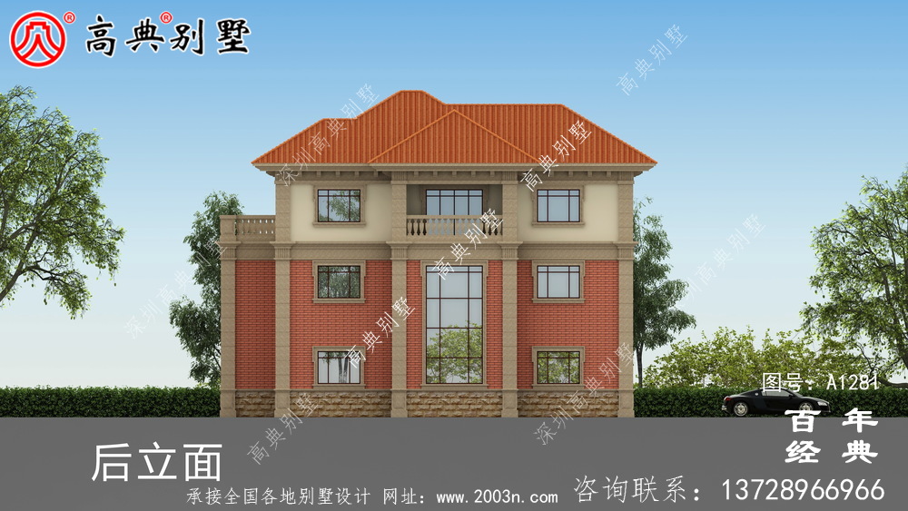 歐式三層復式帶車庫別墅設計圖紙_農村三層別墅圖紙