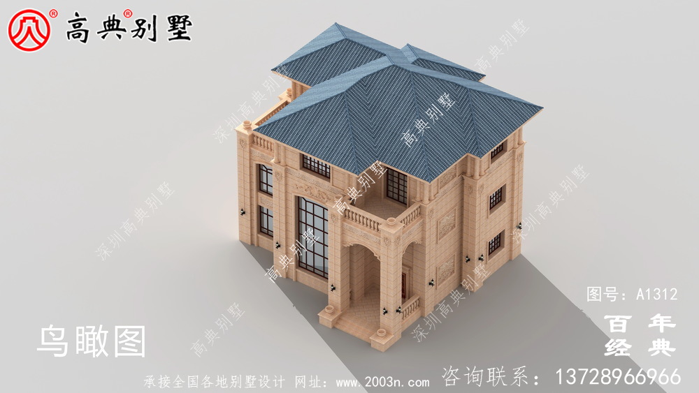 歐式三層復式豪華別墅設計圖紙及效果圖_農村三層別墅圖紙