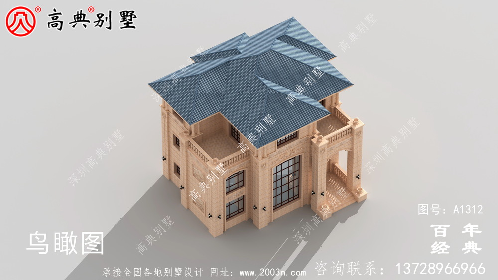 歐式三層復式豪華別墅設計圖紙及效果圖_農村三層別墅圖紙