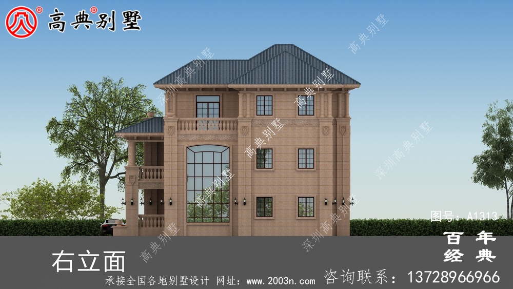 低調(diào)奢華三層復(fù)式農(nóng)村別墅設(shè)計(jì)圖紙及效果圖_農(nóng)村三層別墅圖紙