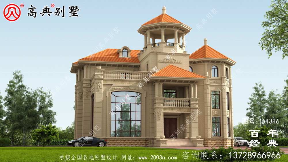 豪華復(fù)式三層歐式別墅設(shè)計(jì)圖紙及效果圖_農(nóng)村三層別墅圖紙
