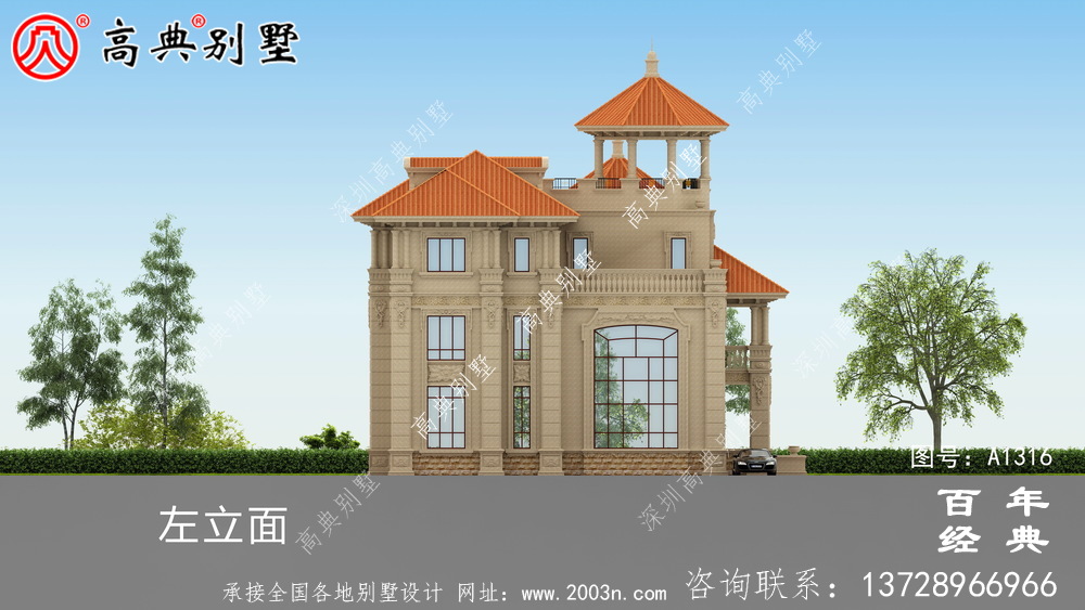 豪華復(fù)式三層歐式別墅設(shè)計(jì)圖紙及效果圖_農(nóng)村三層別墅圖紙