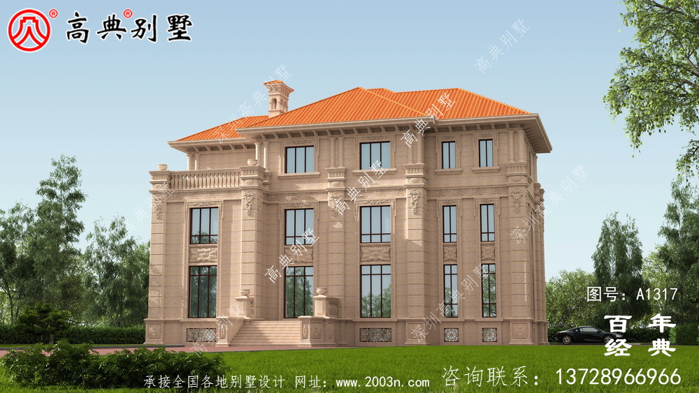 復式三層歐式別墅設計圖紙_農村三層別墅效果圖