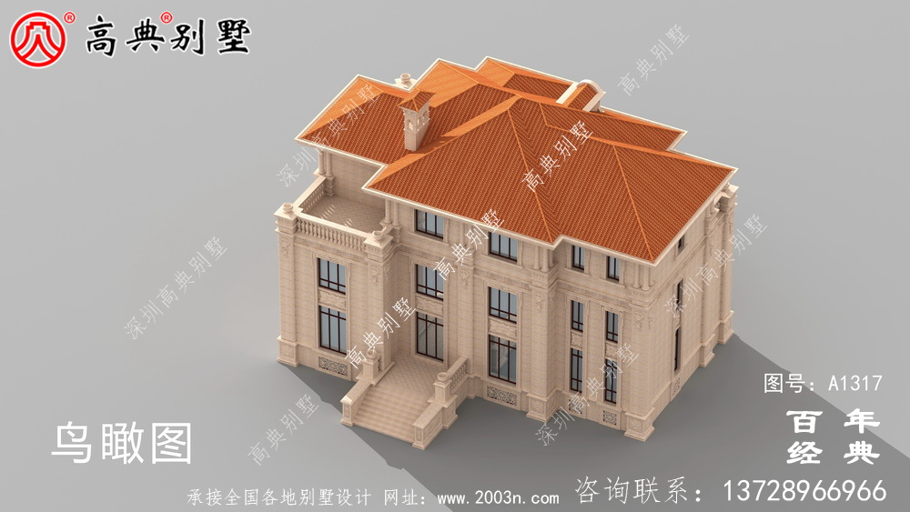 復式三層歐式別墅設計圖紙_農村三層別墅效果圖
