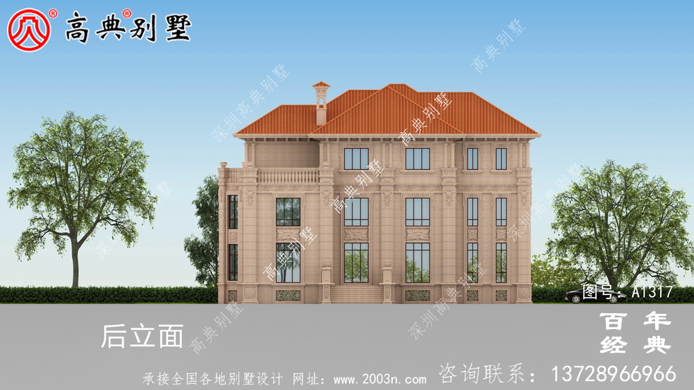 復式三層歐式別墅設計圖紙_農村三層別墅效果圖