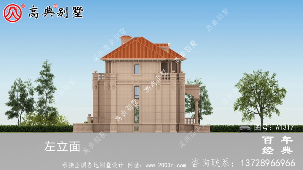 復式三層歐式別墅設計圖紙_農村三層別墅效果圖