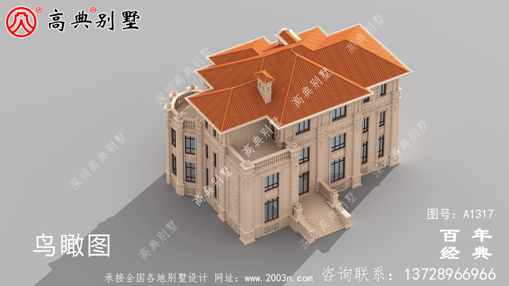 復式三層歐式別墅設計圖紙_農村三層別墅效果圖