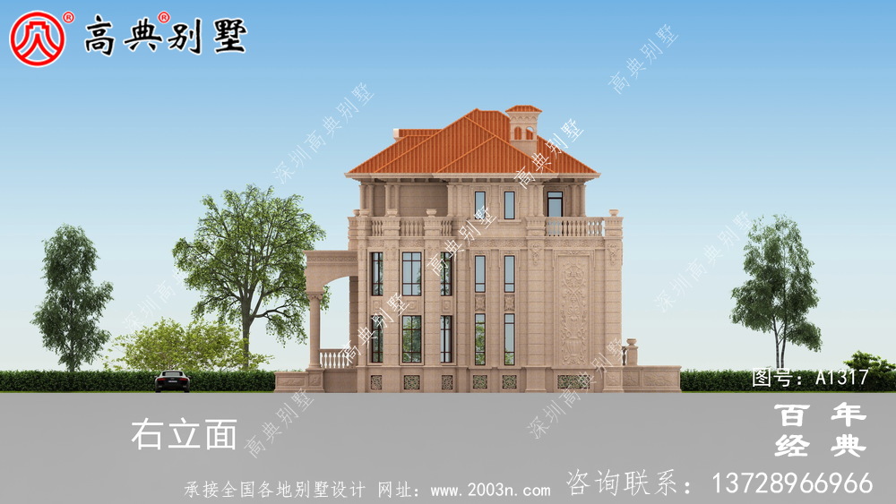 復式三層歐式別墅設計圖紙_農村三層別墅效果圖