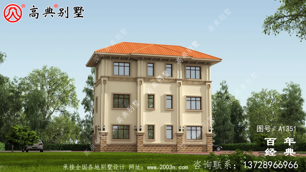 高級三層復式別墅圖紙集_別墅設計圖紙