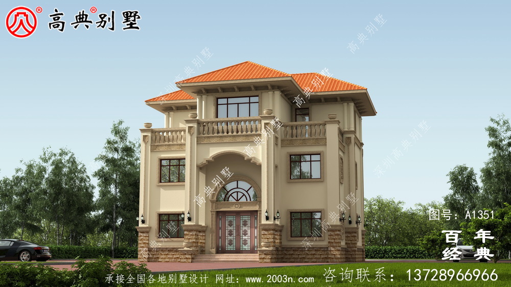 高級三層復式別墅圖紙集_別墅設計圖紙