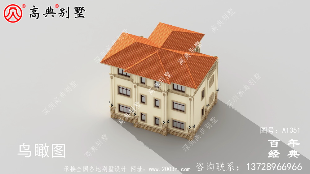 高級三層復式別墅圖紙集_別墅設計圖紙