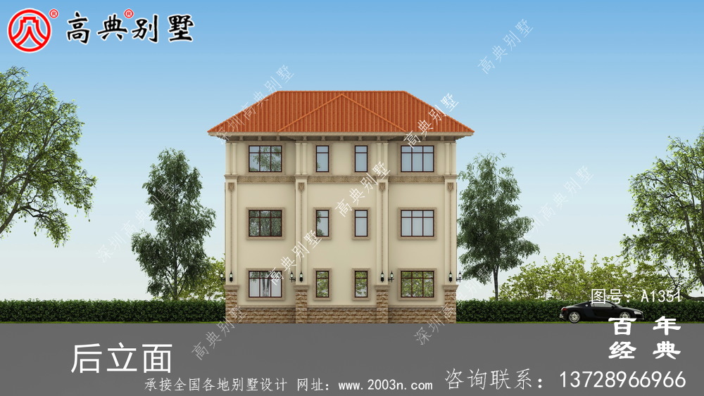 高級三層復式別墅圖紙集_別墅設計圖紙