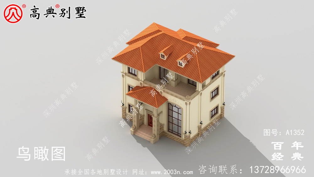 豪華私人復式三層別墅設(shè)計圖紙_農(nóng)村別墅設(shè)計圖