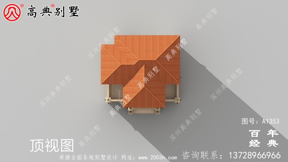 奢華私人三層別墅外觀設計效果圖紙_別墅設計圖紙