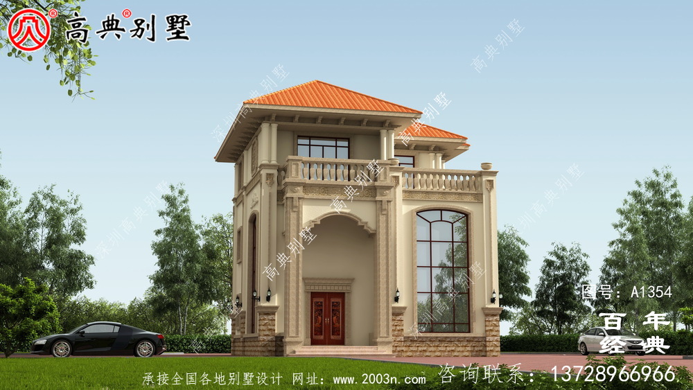 三樓歐式豪華復式別墅設計圖紙集_別墅設計圖紙