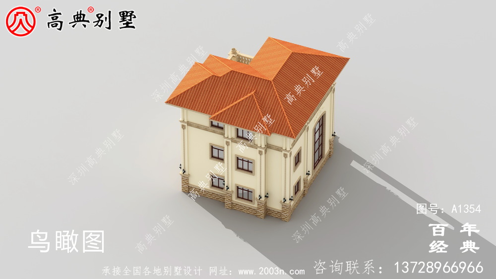 三樓歐式豪華復式別墅設計圖紙集_別墅設計圖紙