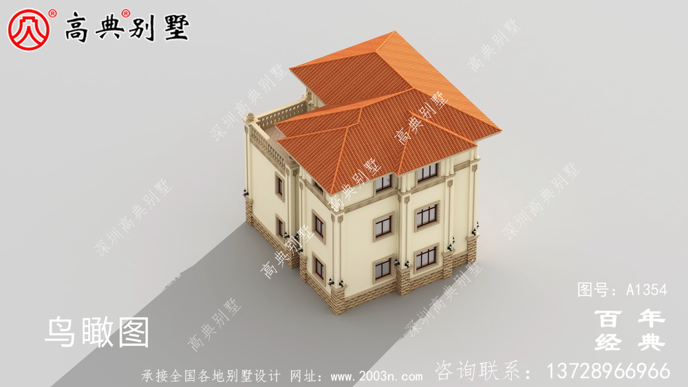三樓歐式豪華復式別墅設計圖紙集_別墅設計圖紙