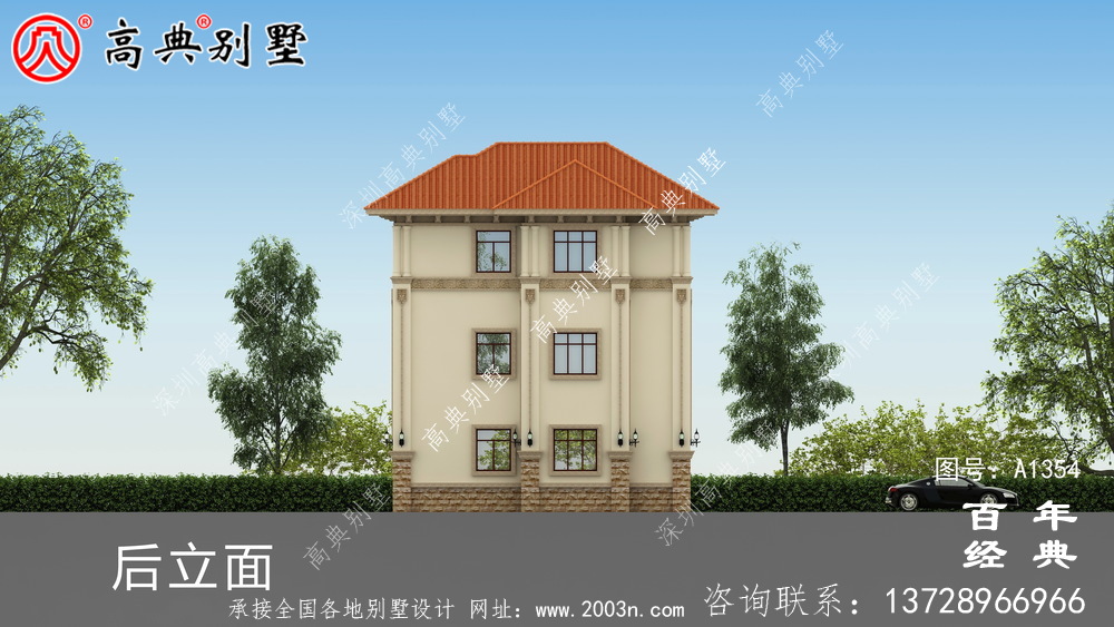 三樓歐式豪華復式別墅設計圖紙集_別墅設計圖紙