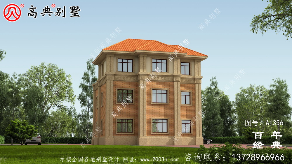 歐式三層農村別墅自建圖紙_別墅設計圖紙