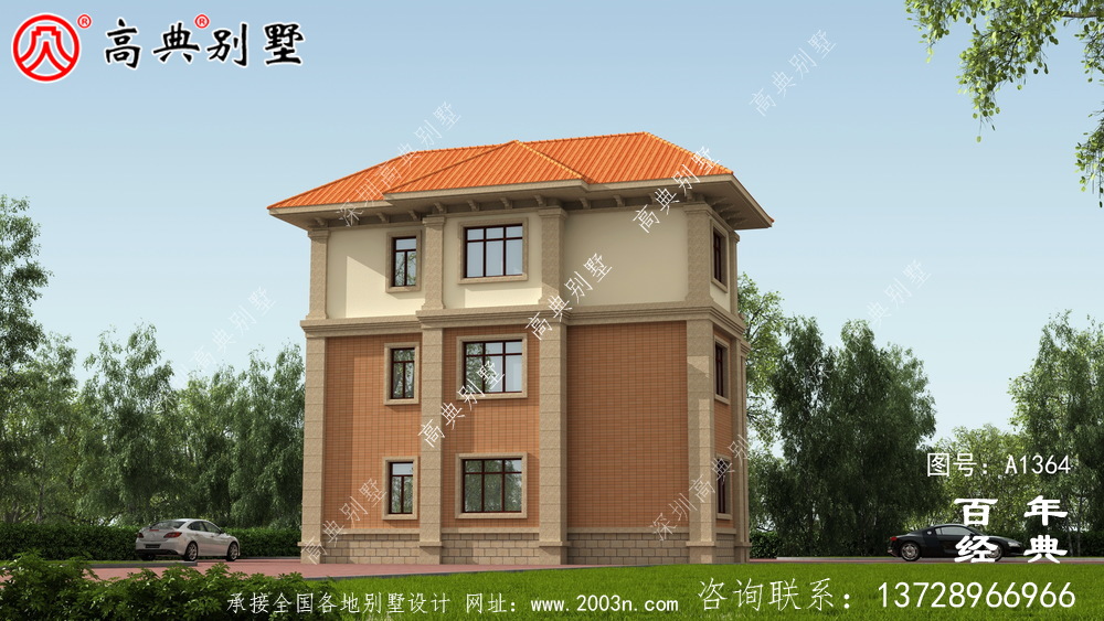 歐式三層復式別墅設計_別墅設計圖紙