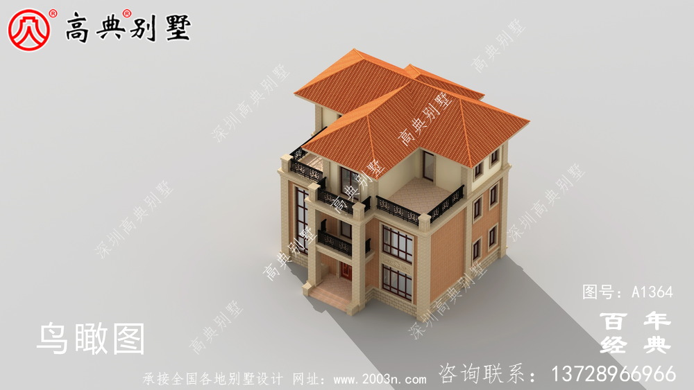 歐式三層復式別墅設計_別墅設計圖紙