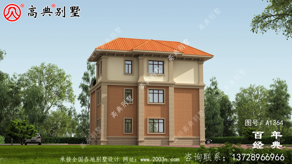 歐式三層復式別墅設計_別墅設計圖紙