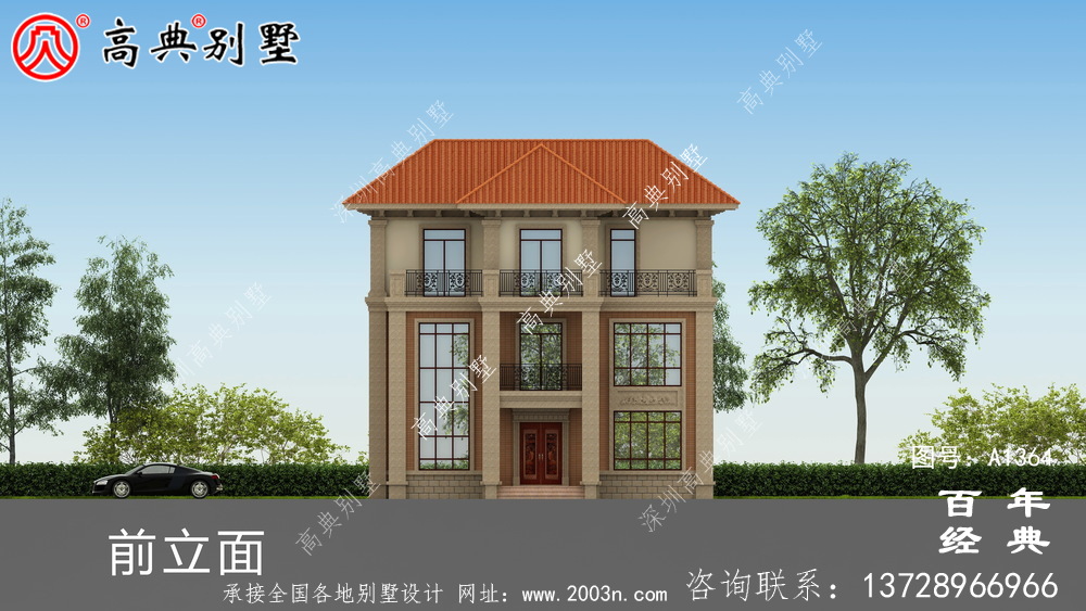 歐式三層復式別墅設計_別墅設計圖紙