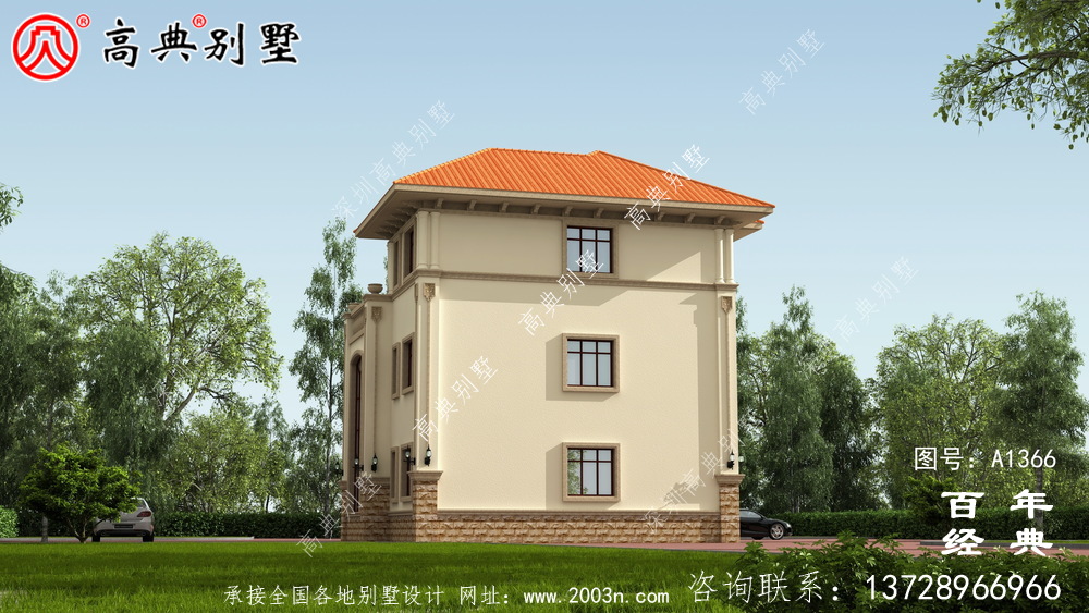 三樓歐式豪華別墅設計圖紙集_別墅設計圖紙
