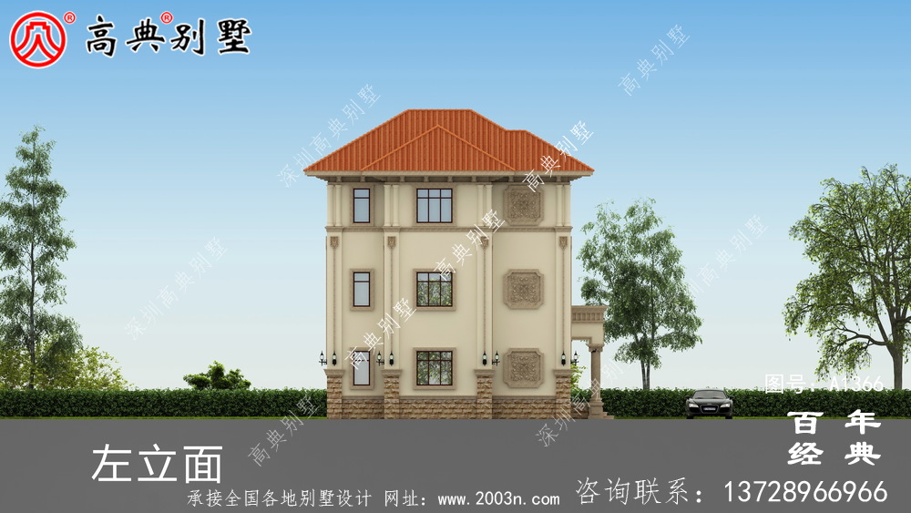 三樓歐式豪華別墅設計圖紙集_別墅設計圖紙
