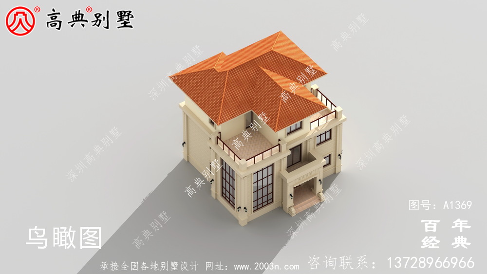 復式簡約三層歐式別墅全套設計圖_別墅設計圖紙
