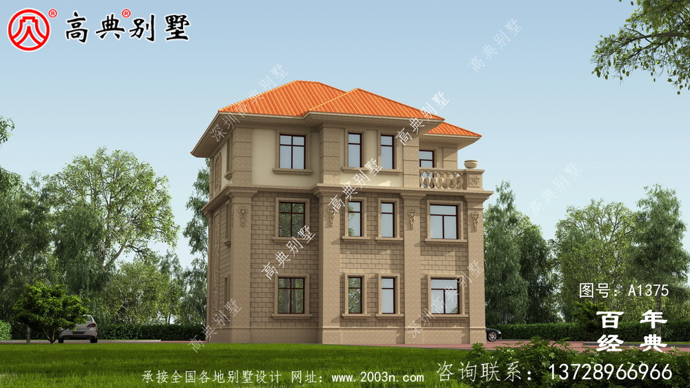 三層復式客廳農村別墅設計圖紙及設計效果圖_別墅設計圖紙