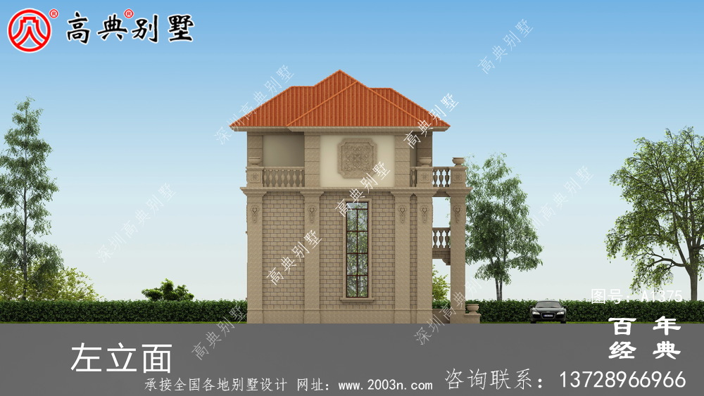 三層復式客廳農村別墅設計圖紙及設計效果圖_別墅設計圖紙