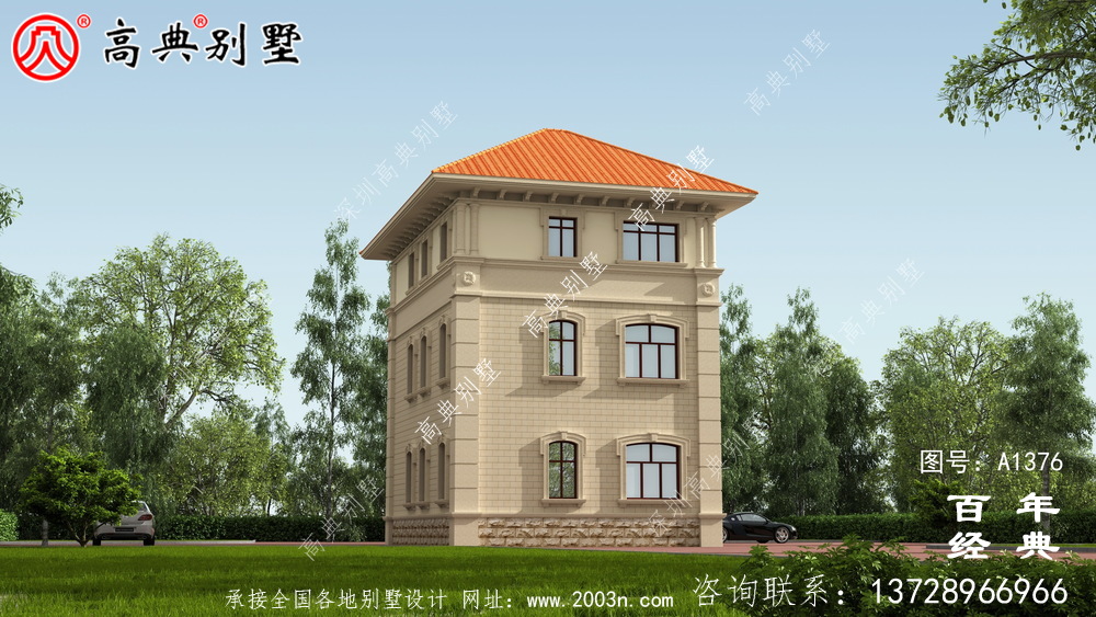 三層歐式別墅的實用設計圖和效果圖_別墅設計圖紙